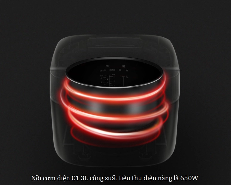 Nồi cơm điện Xiaomi C1 3L 650W MDFBZ02ACM Nồi cơm điện Xiaomi C1 3L 650W MDFBZ02ACM
